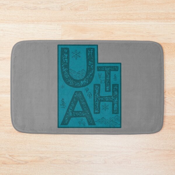 Item preview, Utah Map Typography Navy designed and sold by HelloGentry.