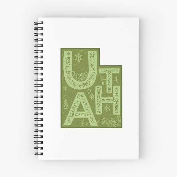 Item preview, Utah Map Typography Green designed and sold by HelloGentry.