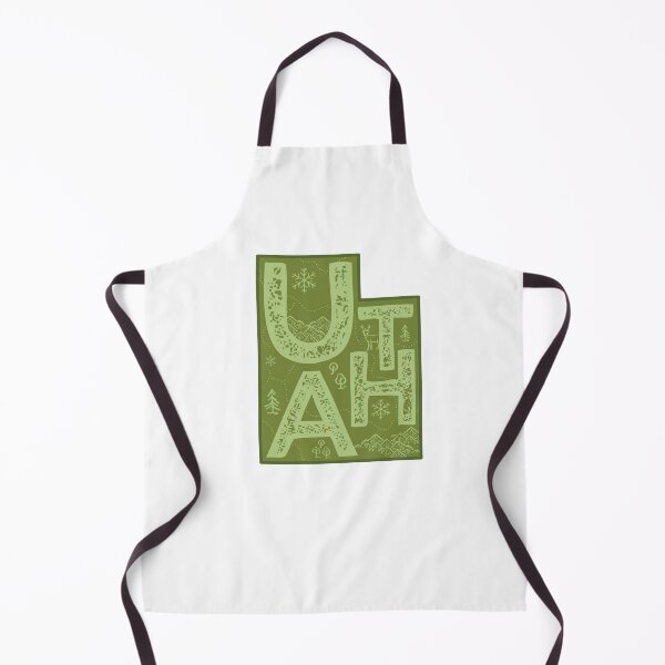 Item preview, Utah Map Typography Green designed and sold by HelloGentry.