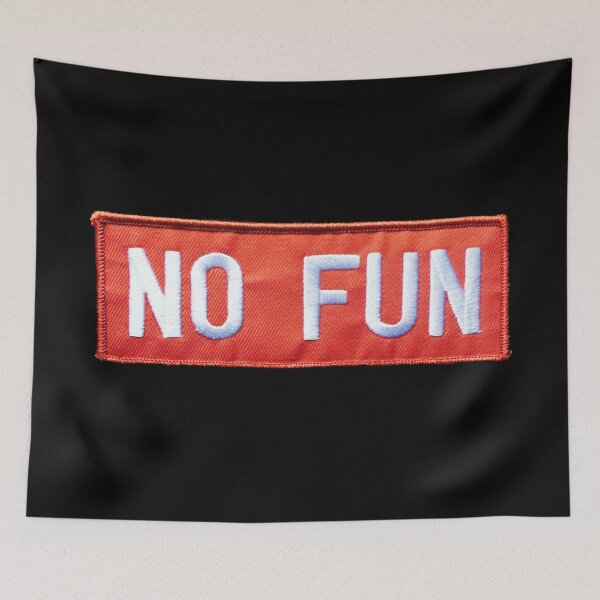 Item preview, No Fun print and fabric designed and sold by Kingofdotlondon.