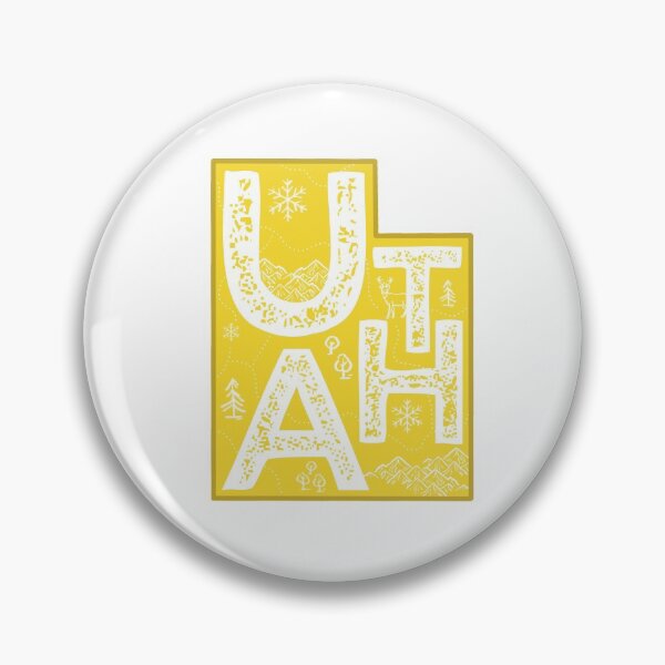 Item preview, Utah Map Typography Gold designed and sold by HelloGentry.
