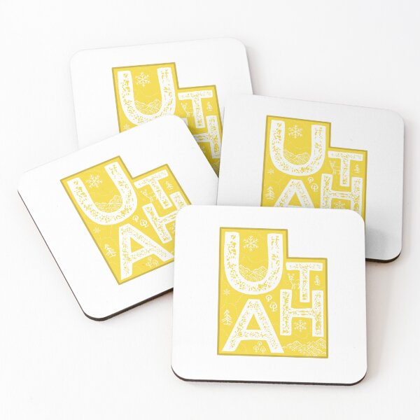 Item preview, Utah Map Typography Gold designed and sold by HelloGentry.