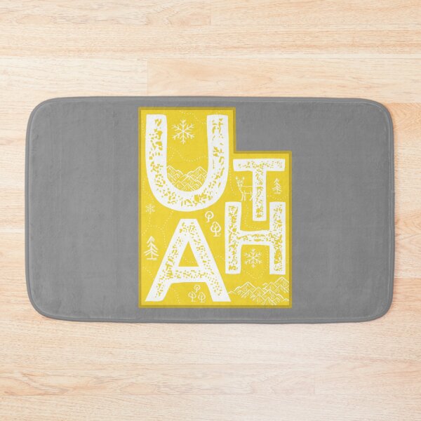 Item preview, Utah Map Typography Gold designed and sold by HelloGentry.