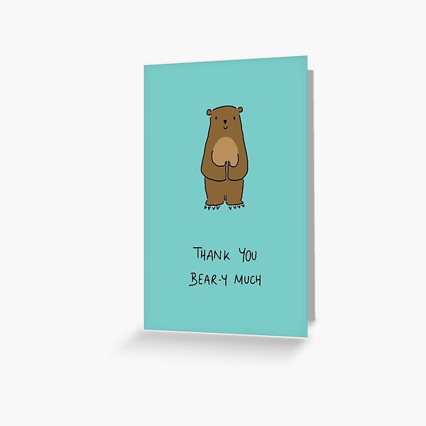Item preview, Thank You Bear-y Much designed and sold by drawnbyemma.