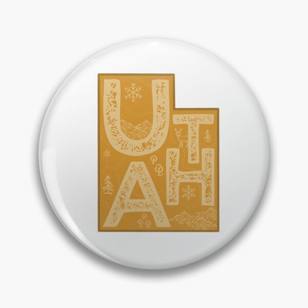 Item preview, Utah Map Typography Brown designed and sold by HelloGentry.