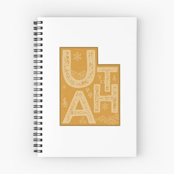 Item preview, Utah Map Typography Brown designed and sold by HelloGentry.