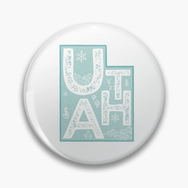 Item preview, Utah Map Typography Blue designed and sold by HelloGentry.