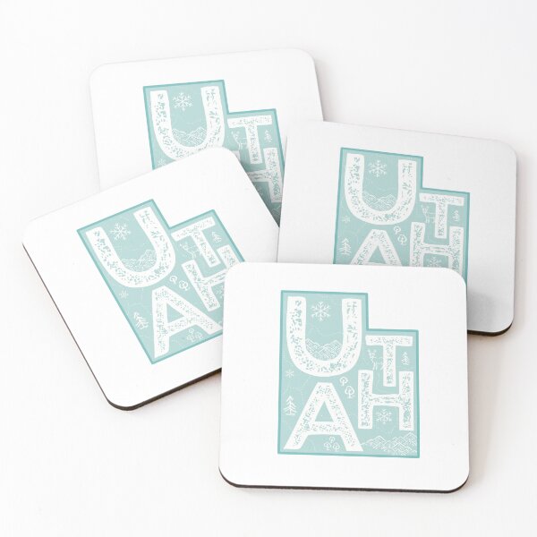 Item preview, Utah Map Typography Blue designed and sold by HelloGentry.