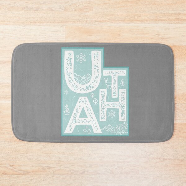 Item preview, Utah Map Typography Blue designed and sold by HelloGentry.