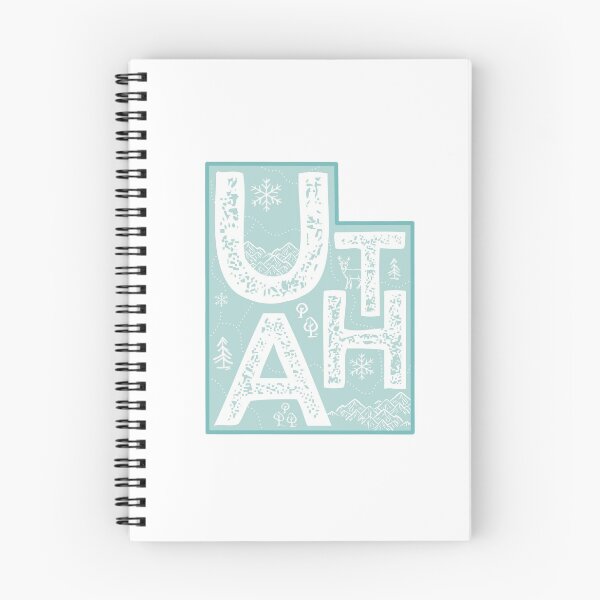 Item preview, Utah Map Typography Blue designed and sold by HelloGentry.