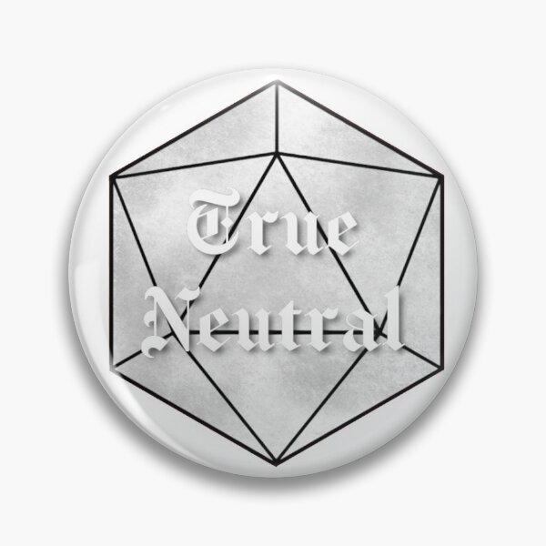 Item preview, True Neutral Alignment d20 designed and sold by BriannaZumbro.