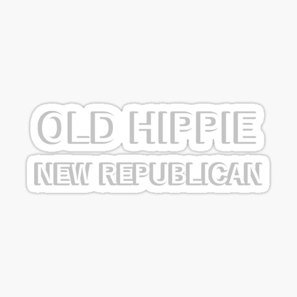 Old Hippie New Republican blurry eye design Sticker
