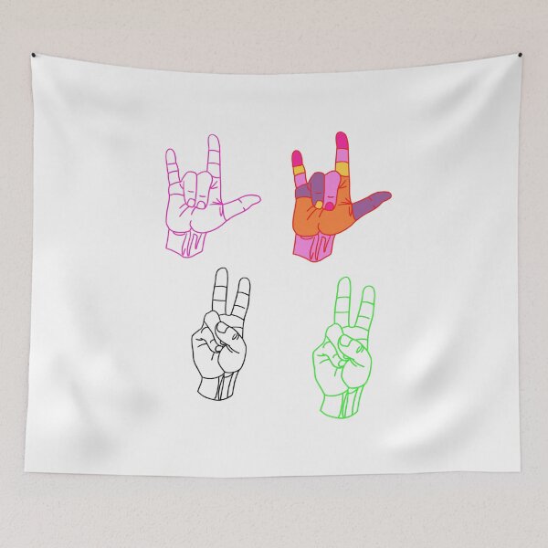 Item preview, Love and Peace ASL  designed and sold by SimpleJoyStyle.