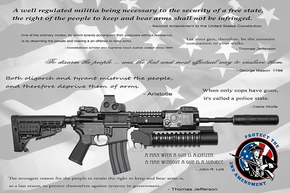 "CONSTITUTIONAL RIGHT to BEAR ARMS" by DanielHagerman Redbubble