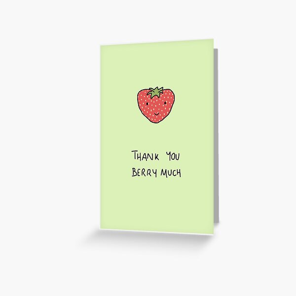 Item preview, Thank You Berry Much designed and sold by drawnbyemma.