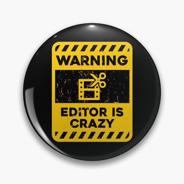 Item preview, WARNING Editor Is Crazy designed and sold by ArqDezines.