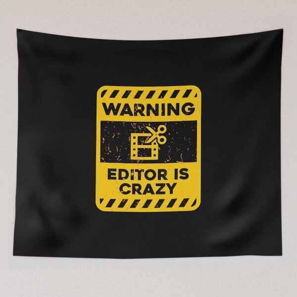 Item preview, WARNING Editor Is Crazy designed and sold by ArqDezines.