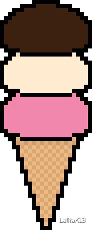 "Pixel Ice Cream Cone" Stickers by LalitaK13 | Redbubble