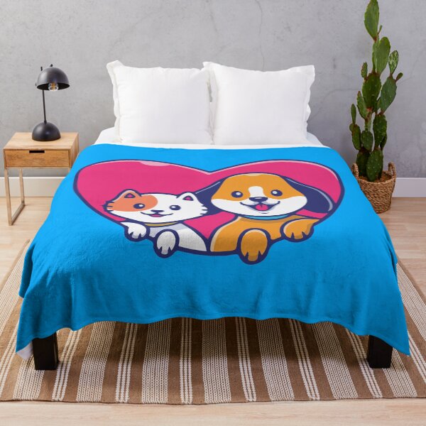 Item preview, Cute cat and dog Valentine designed and sold by Cutefy.
