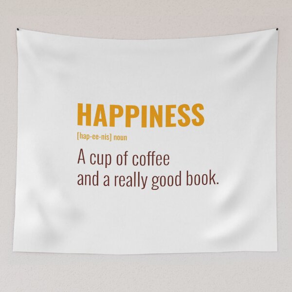 Item preview, Happiness is coffee and a good book designed and sold by LidaRayArt.