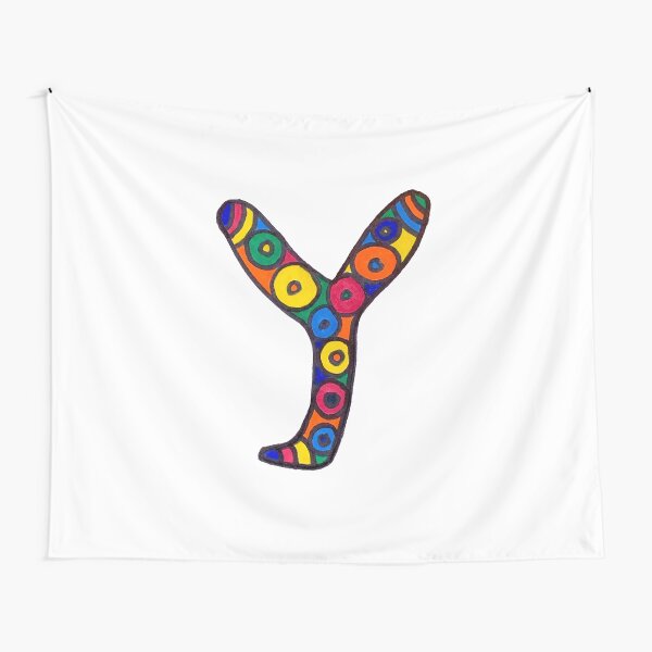 letter y in colorful circles Tapestry
