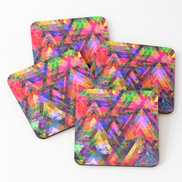 Item preview, Kaleidoscope of Psychedelic Triangles and Polygons Pattern designed and sold by GeekHeadDesigns.