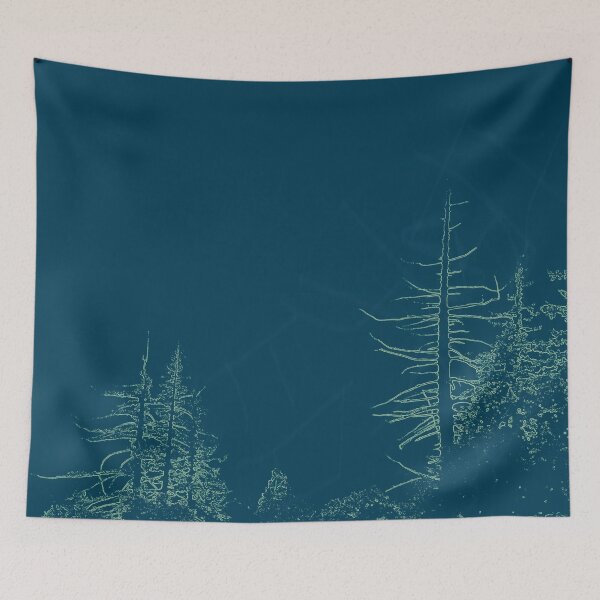 Item preview, Winter forest in moody blue designed and sold by Boho Contessa.