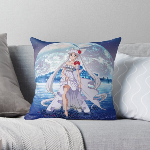 Sailor Moon Crystal - Princess Serenity Silver Throw Pillow