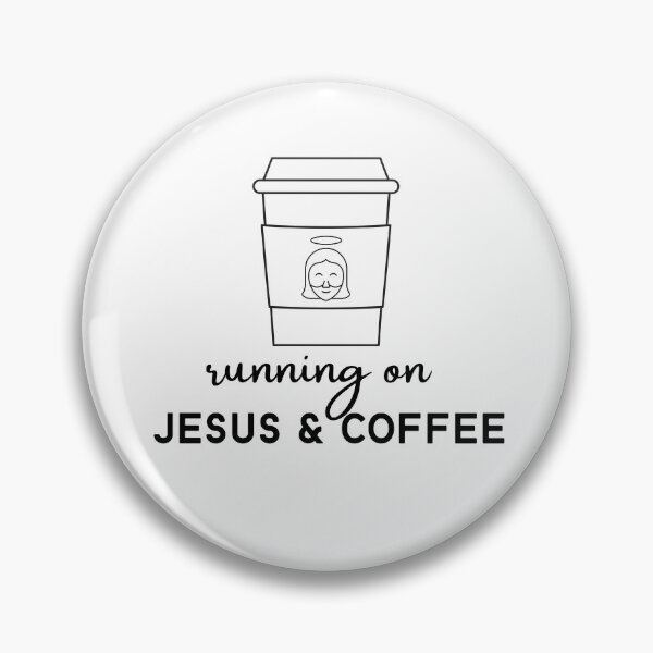 Item preview, running on jesus and coffee designed and sold by Sticker-Shoppee.
