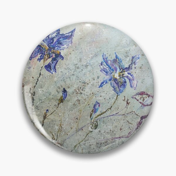 Item preview, Vintage irises with ribbon original painting designed and sold by BeeTartprints.