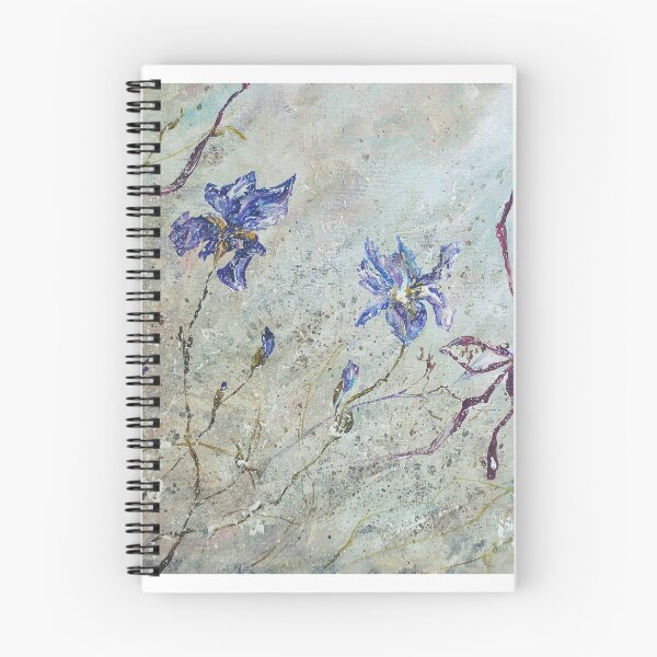 Item preview, Vintage irises with ribbon original painting designed and sold by BeeTartprints.