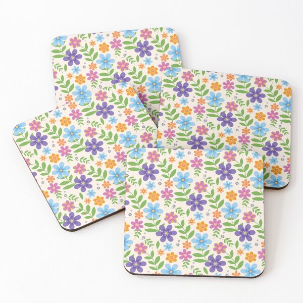 Item preview, Elegant Retro Cartoon Style Flowery Pattern designed and sold by GeekHeadDesigns.