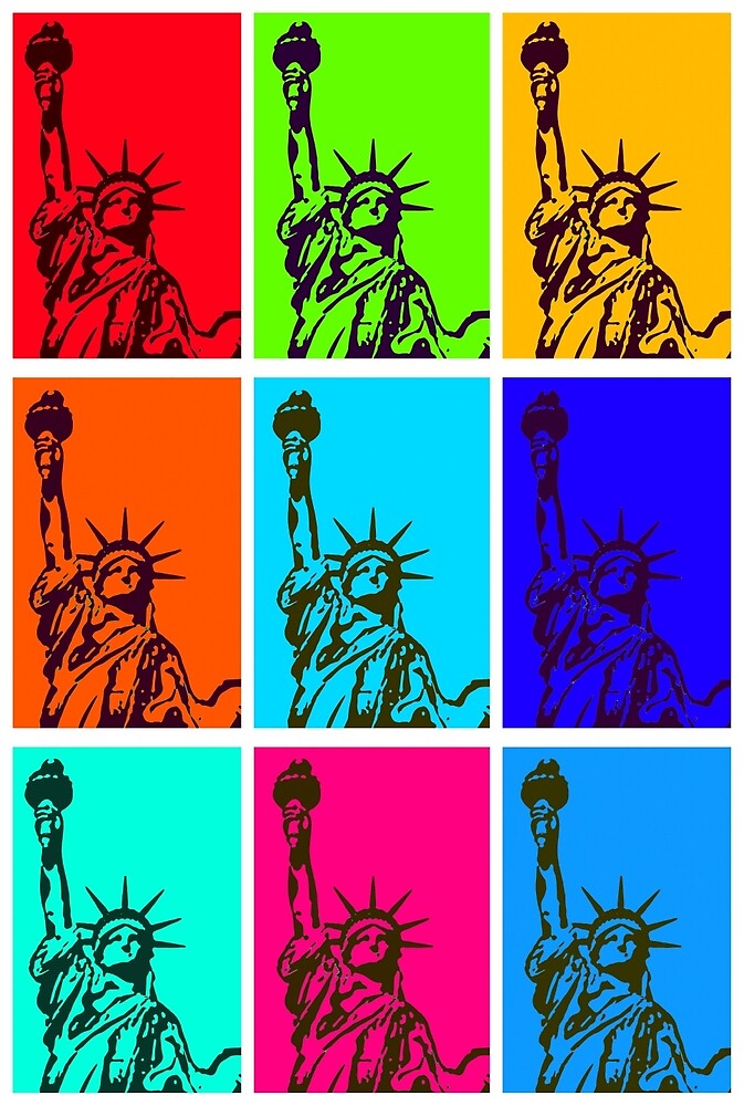 Arts Visuels Statue De La Liberté Cycle 2 "STATUE of LIBERTY POP ART" by Daniel-Hagerman | Redbubble