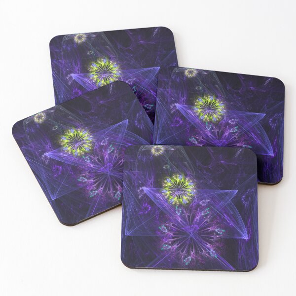 Item preview, Fractal Dreamy Purple and Yellow  Floral  designed and sold by IssyDesigns.