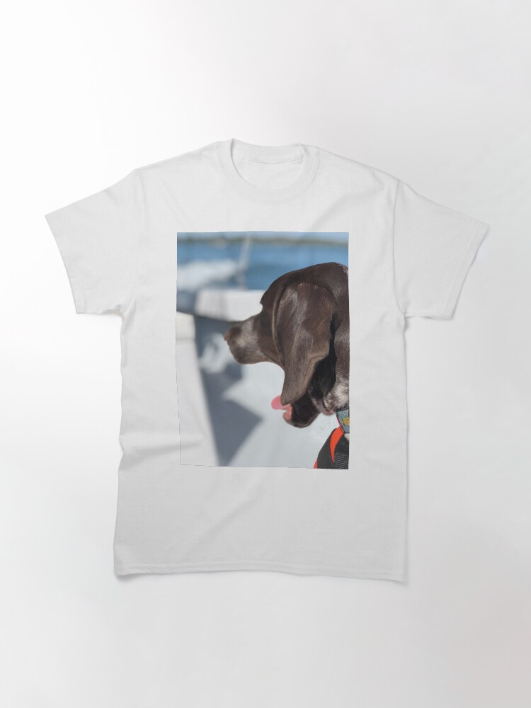Thumbnail 2 of 7, Classic T-Shirt, Yawning Puppy Looks Surprised designed and sold by BaileyBirdDog.