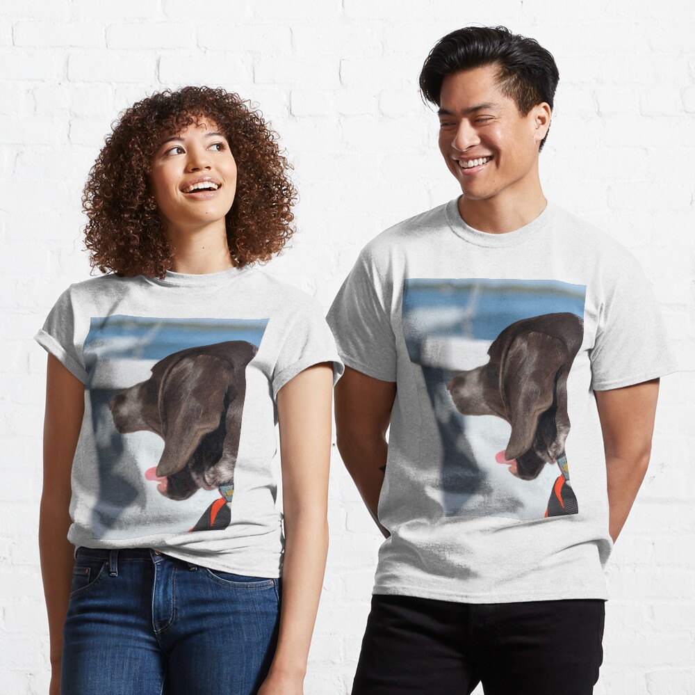 Yawning Puppy Looks Surprised Classic T-Shirt