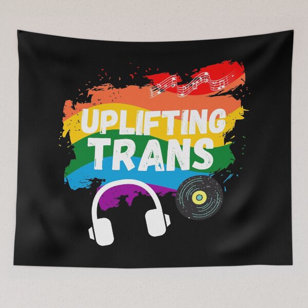 Item preview, Uplifting Trance LGBTQI+ Edition Beautiful Trans Music Lover Gift designed and sold by Nathalie Aynié.