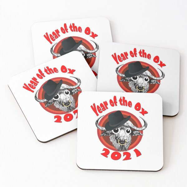 Item preview, Year of the Ox 2 with Googly Eyes, Hat, Nose Ring, Transparent Background designed and sold by AliCatOriginals.