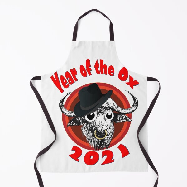 Item preview, Year of the Ox 2 with Googly Eyes, Hat, Nose Ring, Transparent Background designed and sold by AliCatOriginals.
