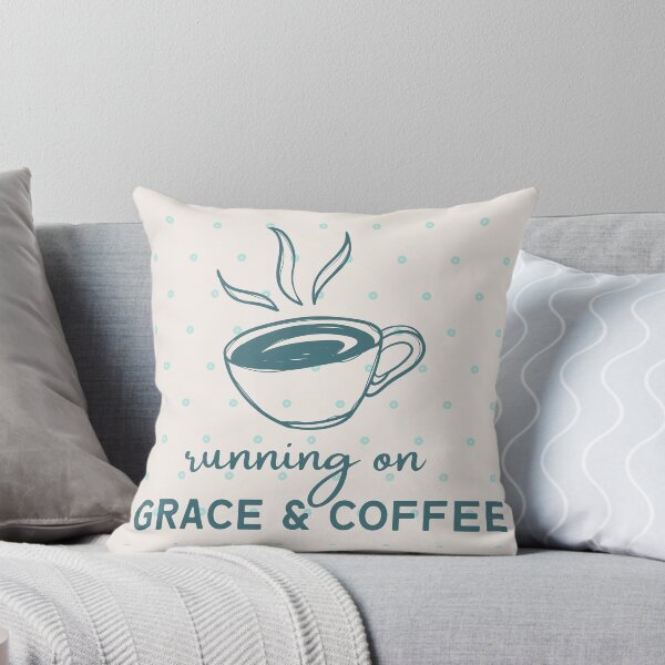 Item preview, running on grace and coffee sticker designed and sold by Sticker-Shoppee.