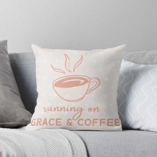 Item preview,  running on grace and coffee sticker designed and sold by Sticker-Shoppee.