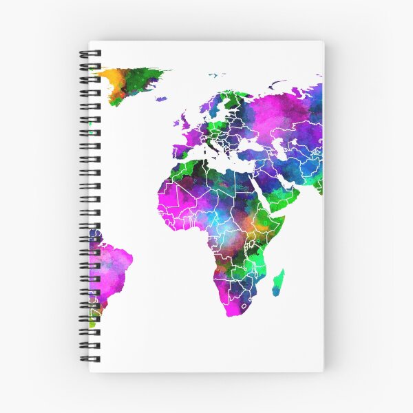 Item preview, VIBRANT MAP of the WORLD designed and sold by Daniel Hagerman.