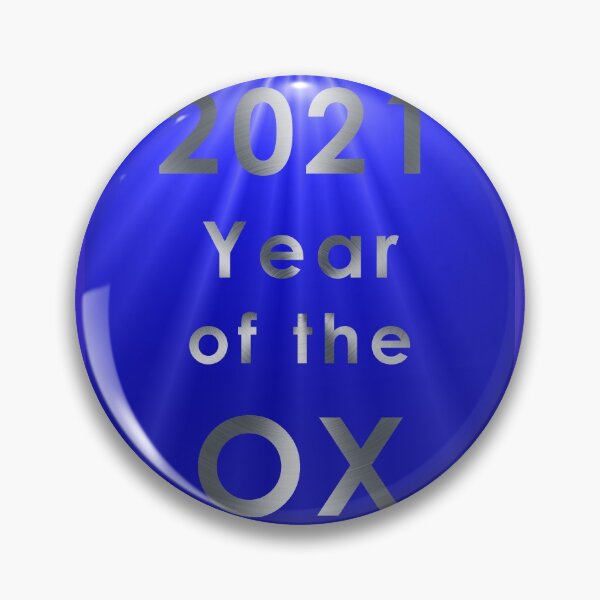Item preview, 2021 Year of the Ox - Metal on Blue Beams - Text Only designed and sold by KLP-Magick.