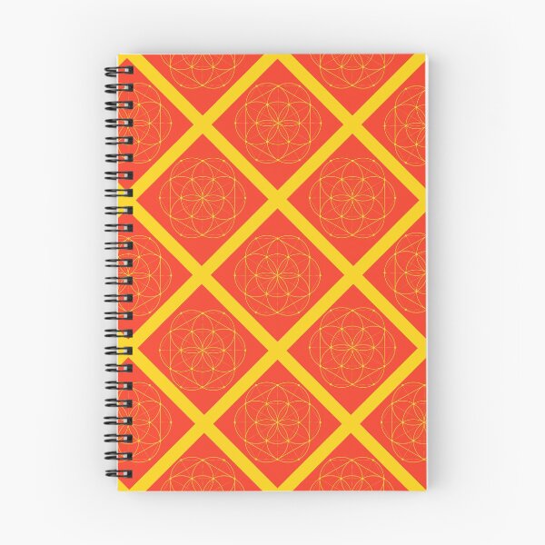 Item preview, Seed of LIfe in Yellow Diagonal Plaid Pattern (Red) designed and sold by squishyrainbow.