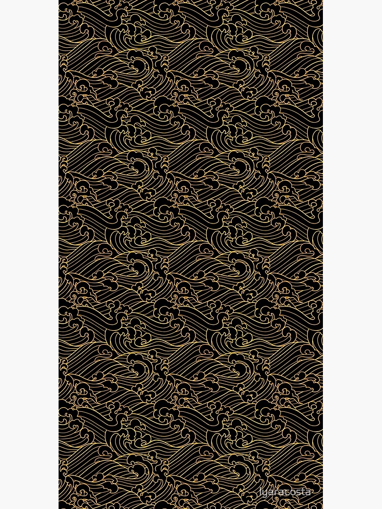 Golden Waves In Black by lyaracosta