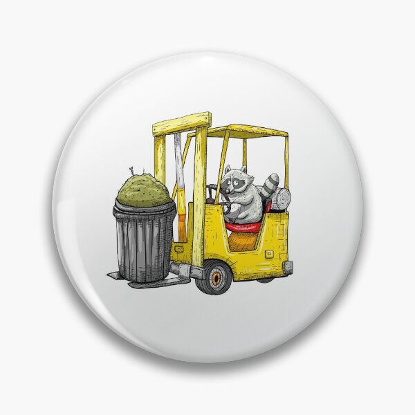 Item preview, Raccoon driving a forklift as city worker  designed and sold by artindesign.