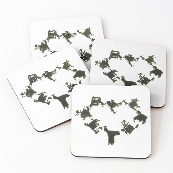 Item preview, Heart made from tattoo machines with white background designed and sold by silbart.