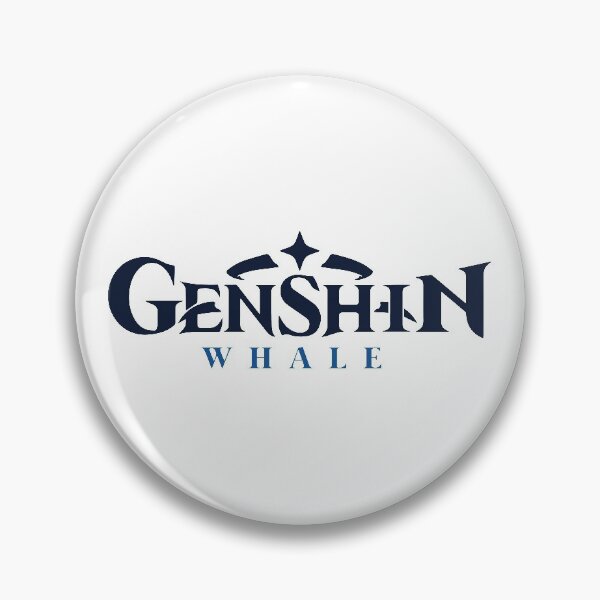 Item preview, Genshin impact whale logo typography designed and sold by Morcawork.