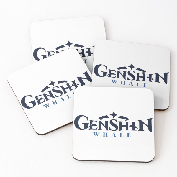 Item preview, Genshin impact whale logo typography designed and sold by Morcawork.
