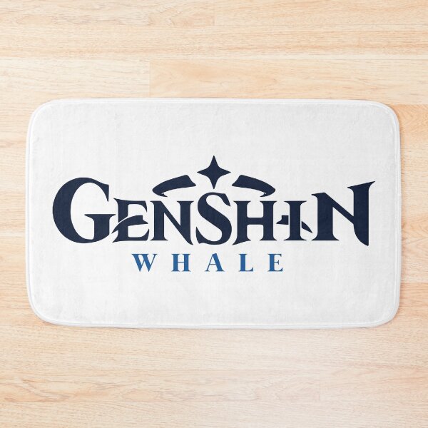 Item preview, Genshin impact whale logo typography designed and sold by Morcawork.